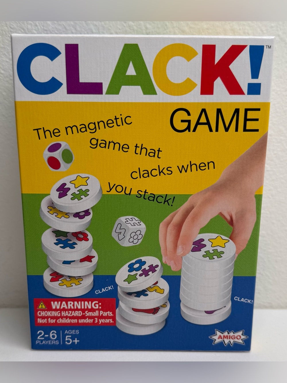 AMIGO CLACK! Magnetic Stacking Game Ages 5+ Family Game